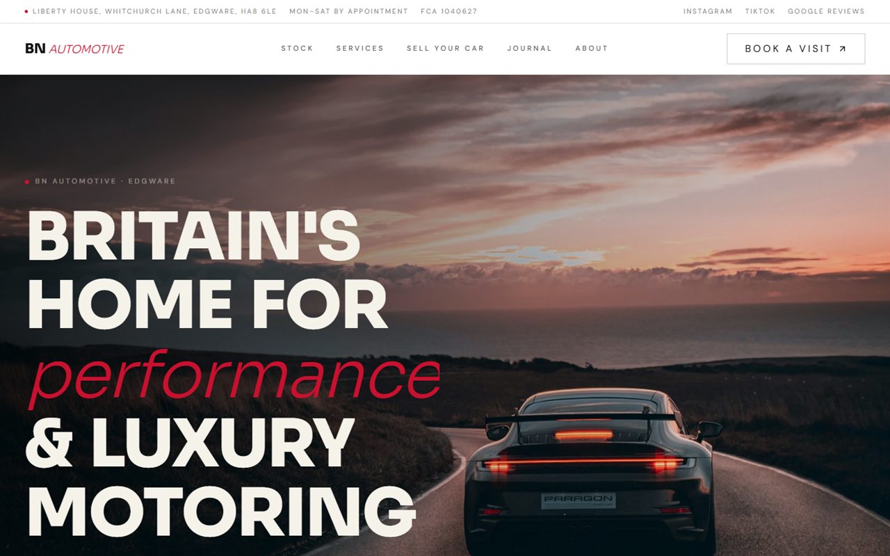 BN Automotive editorial car dealer site
