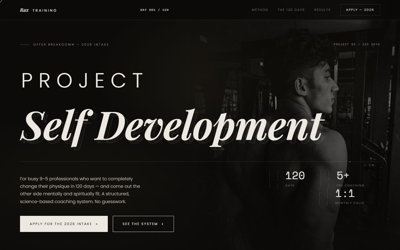 RAX Training landing page